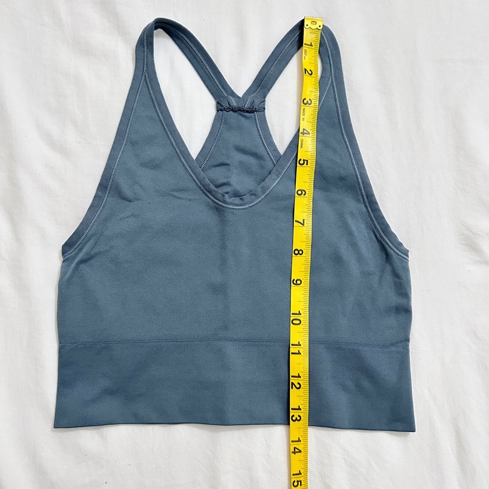 Z By Zella Longline Racerback Sports Bra - Teal - S - Picture 5 of 5